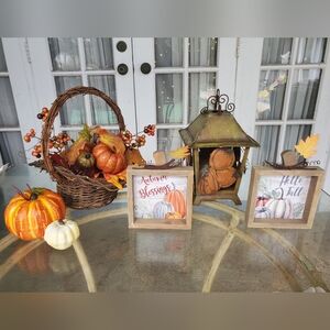 Fall Decor Set, Publix Signs Decor For Atumn/Fall, Pumpkins, Flowers, Fall Vibes